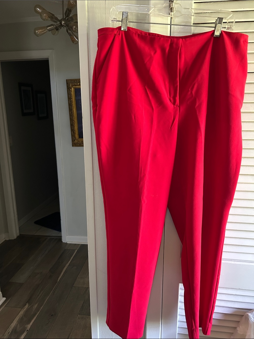 Chico's Classic  High-Waist Red Trousers NWOT